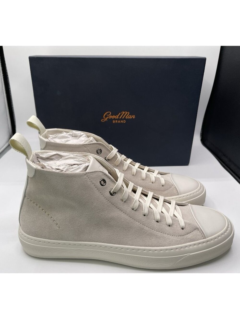 Good Man Brand Legacy Hi-Top Beige Suede  Leather Sneakers Men’s Size 10